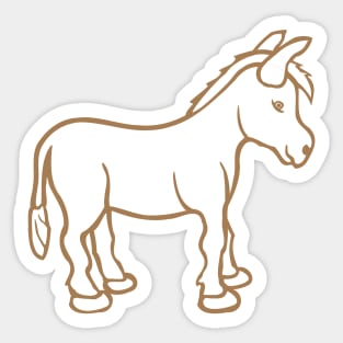 Cute donkey mule Sticker